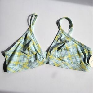 New Arizona Body Organic Plaid Bralette.